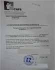 Attestation de non reprise de service